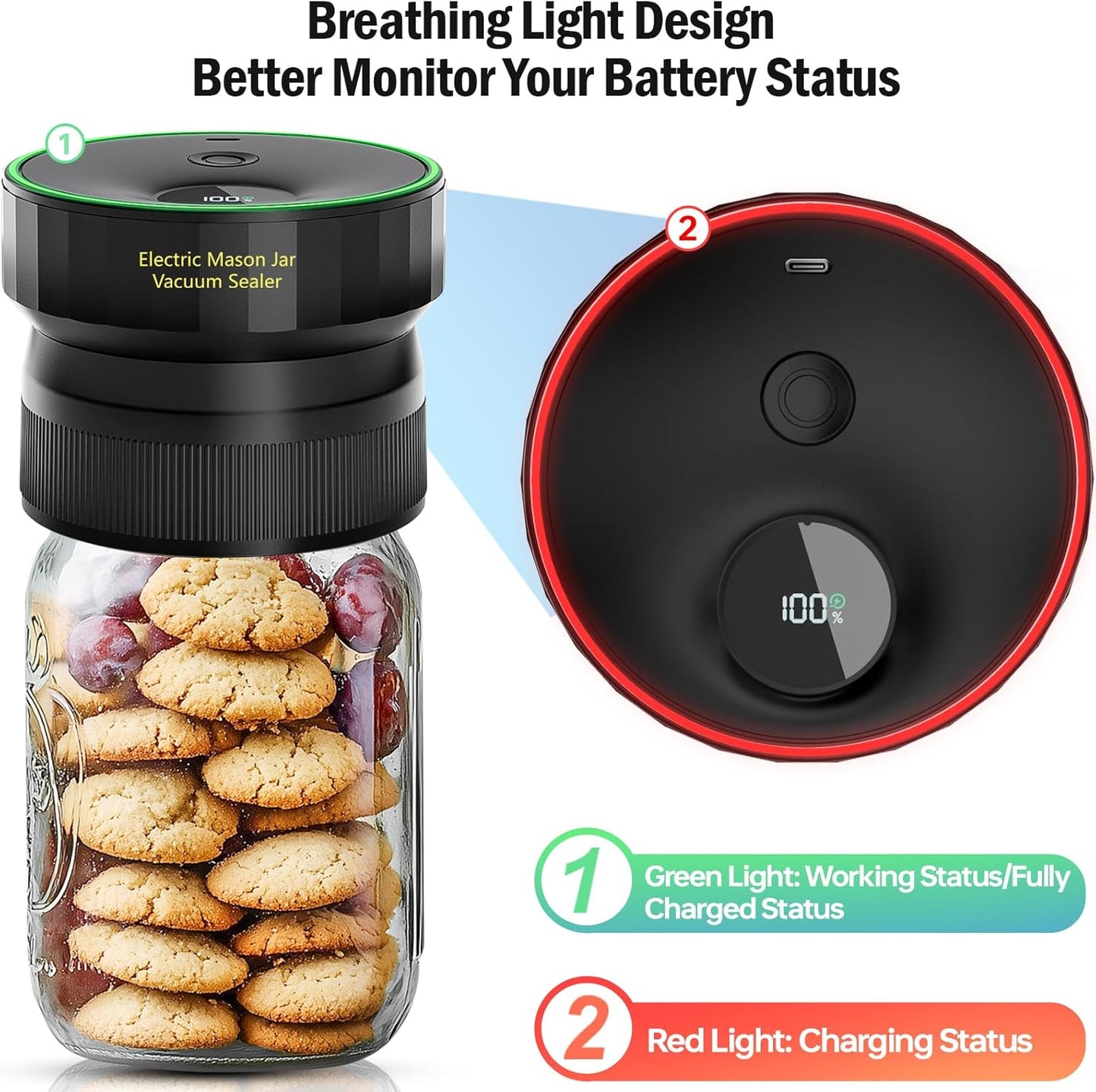Electric Mason Jar Vacuum Sealer