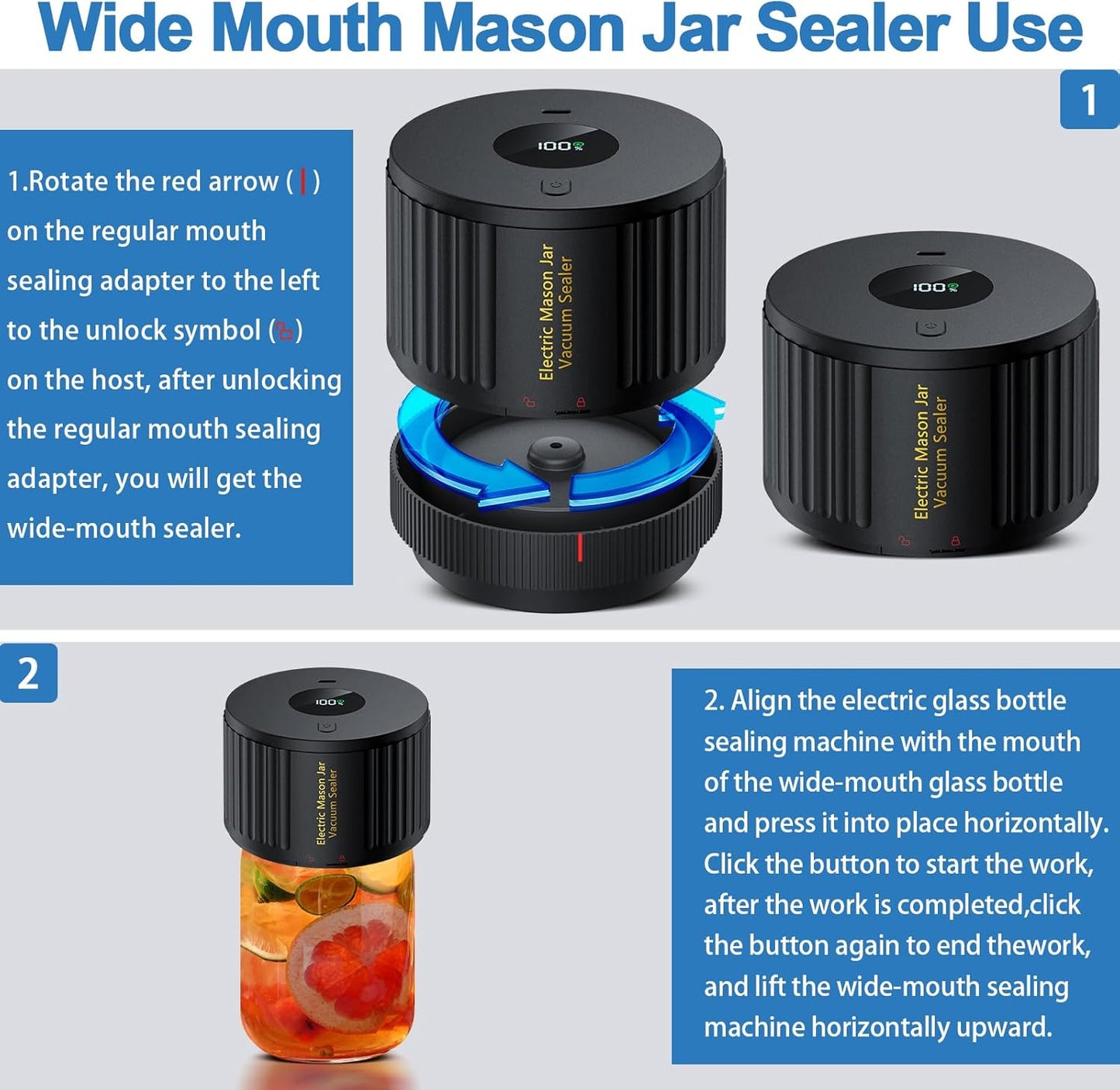 Electric Mason Jar Vacuum Sealer