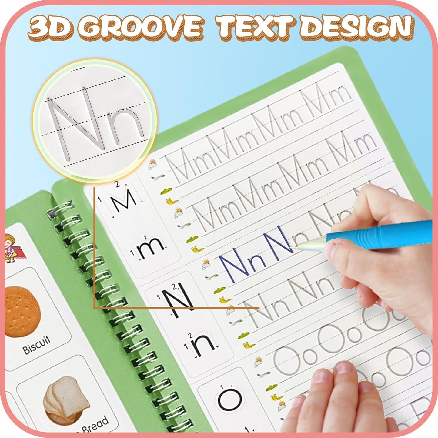 NavLora™ Magic Groove Copybook – Reusable Writing