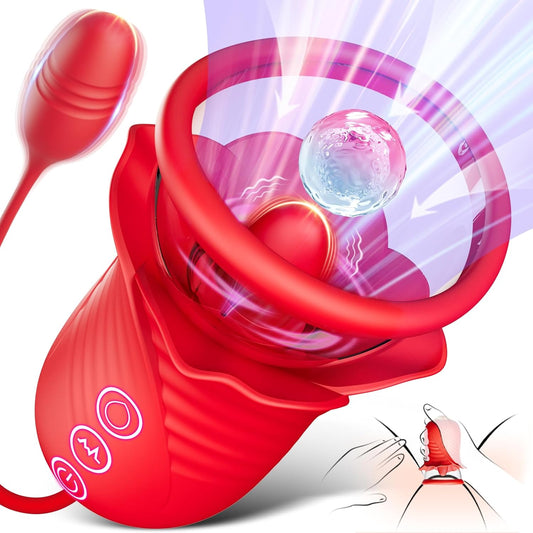 Immortal Flower Rose Pussy Pump with Tongue Vibrator & Remote Control