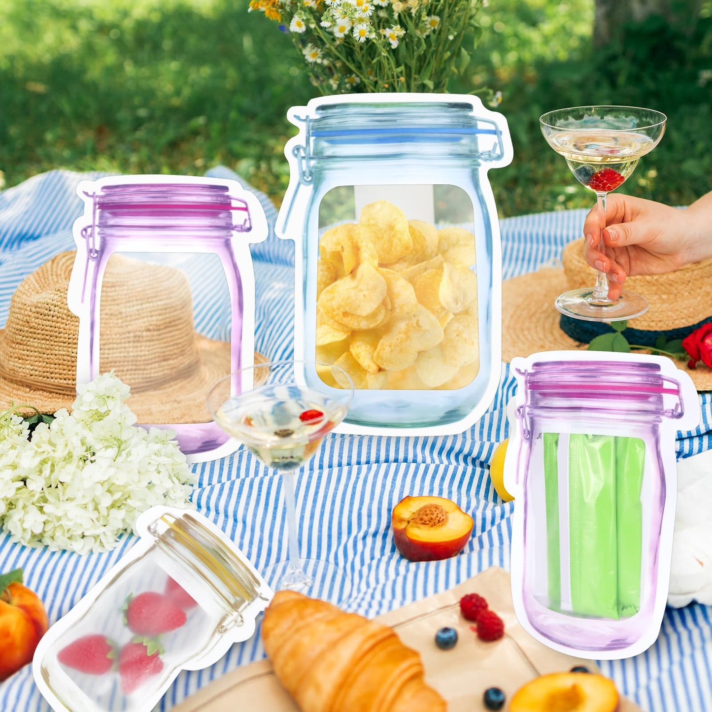 Reusable Mason Jar Bottle Bags