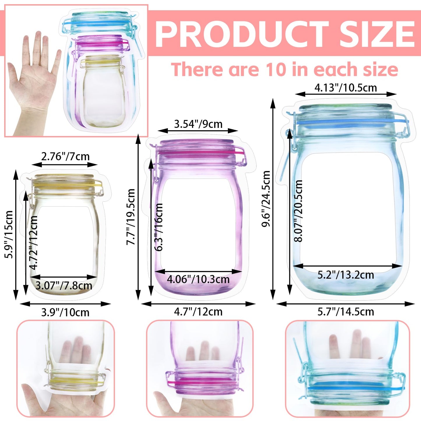 Reusable Mason Jar Bottle Bags