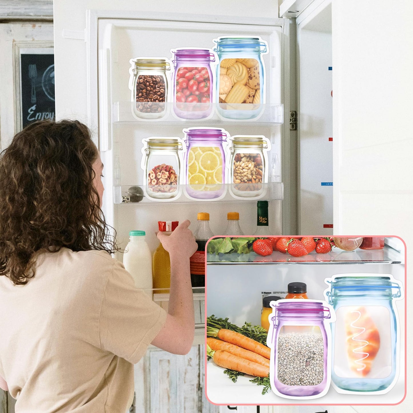 Reusable Mason Jar Bottle Bags